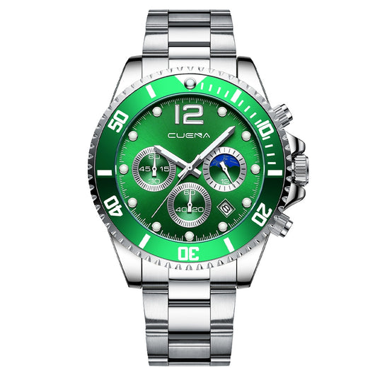 Reloj de Acero Inoxidable Casual de Seis Agujas - Image 8