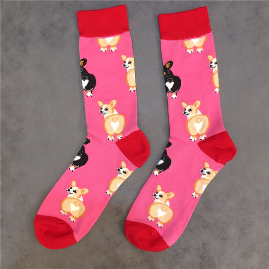 Calcetines Medianos Corgi 3D con Diseño de Trasero Adorable