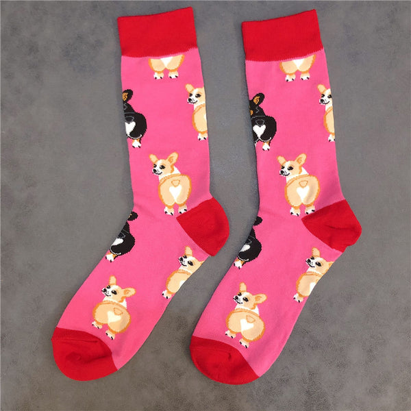 Calcetines Medianos Corgi 3D con Diseño de Trasero Adorable