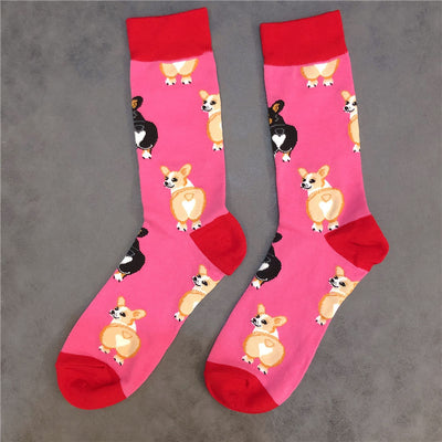 Calcetines Medianos Corgi 3D con Diseño de Trasero Adorable