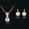 Conjunto de Collar y Aretes de Perlas con Cristales - Joyería Nupcial Elegante