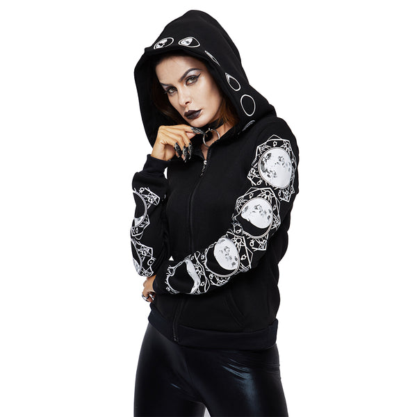 Sudadera con Capucha Estampado Luna Manga Larga - Image 12