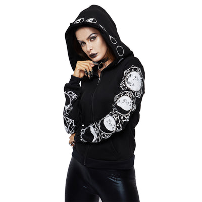 Sudadera con Capucha Estampado Luna Manga Larga - Image 12