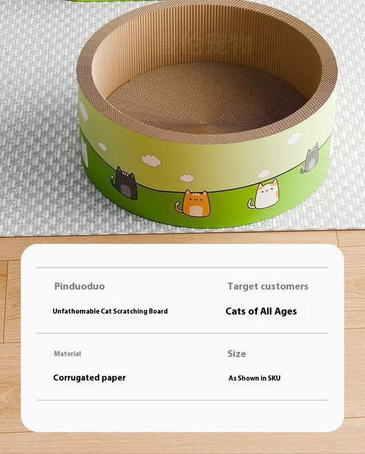 Rascador Circular Grande para Gatos - Tablero Resistente e Integrado - Image 11