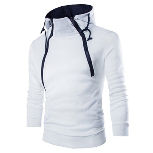 Chamarra Hoodie con Doble Cierre y Contraste de Colores