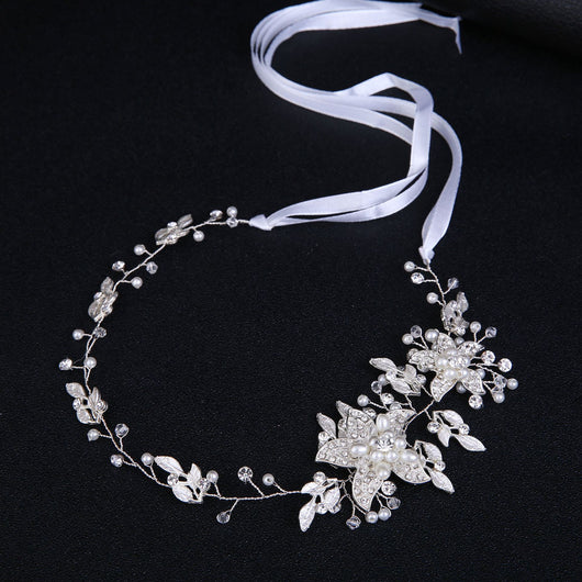 Diadema Artesanal de Strass Dorado y Plateado - Image 3