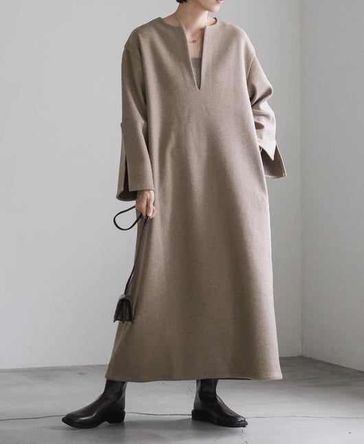 Abrigo Holgado de Lana para Mujer Otoño e Invierno - Image 19