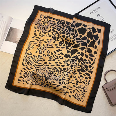 Pañuelo de Seda Estampado Paisley Negro - Cinturón Decorativo y Banda para Cabello - Image 20