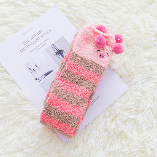Calcetines Largos de Coral Fleece hasta la Rodilla - Talla Plus - Image 11