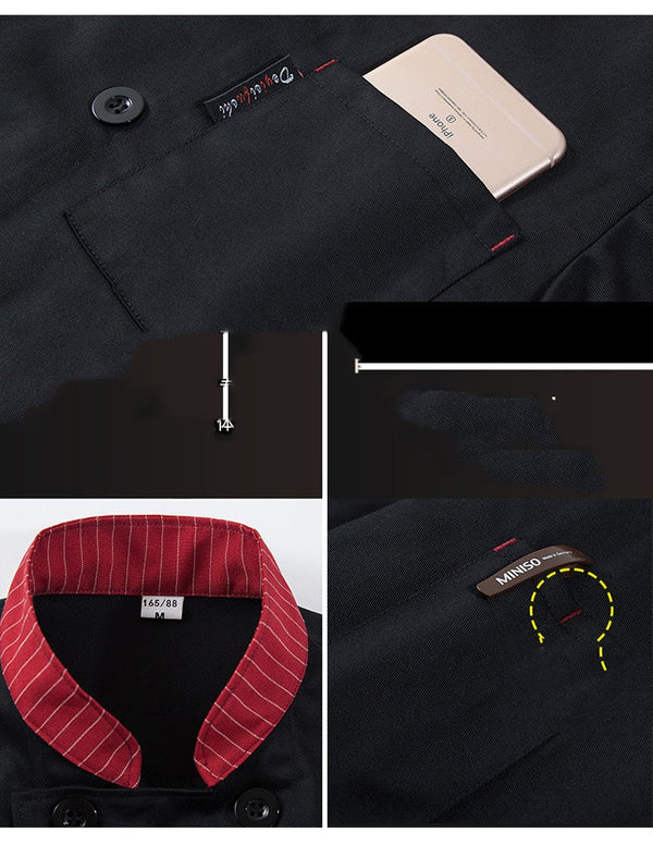 Uniforme Chef Manga Larga Otoño Invierno Profesional