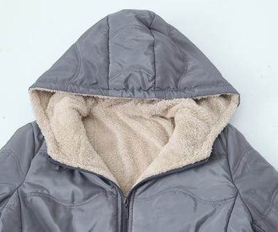 Sudadera con Capucha Estampado Geométrico Onda - Algodón Térmico Forrado - Image 14
