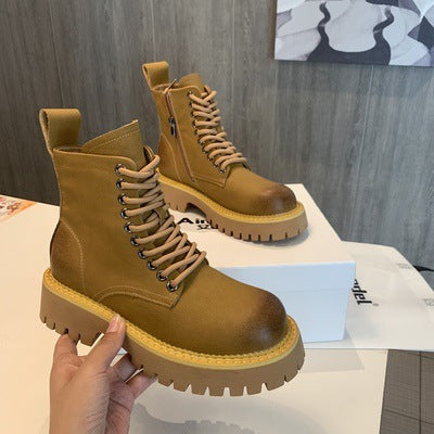 Botas Martin Estilo Británico con Suela Reforzada y Alzada