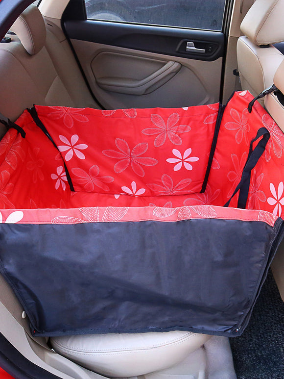 Protector de Asiento para Auto con Cesta Colgante - Impermeable y Doble Capa para Mascotas
