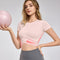 Top de Yoga con Pliegues Cruzados - Ropa Deportiva Manga Corta