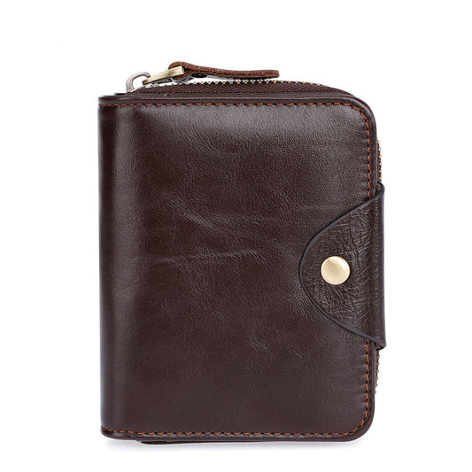 Billetera Vintage de Cuero para Negocios