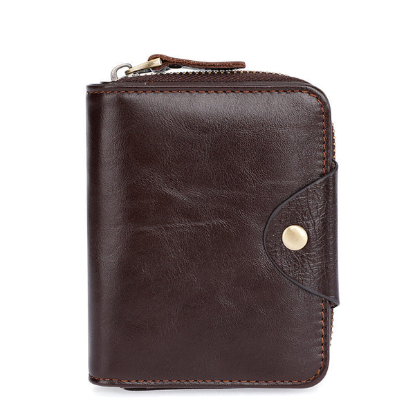 Billetera Vintage de Cuero para Negocios