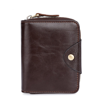 Billetera Vintage de Cuero para Negocios