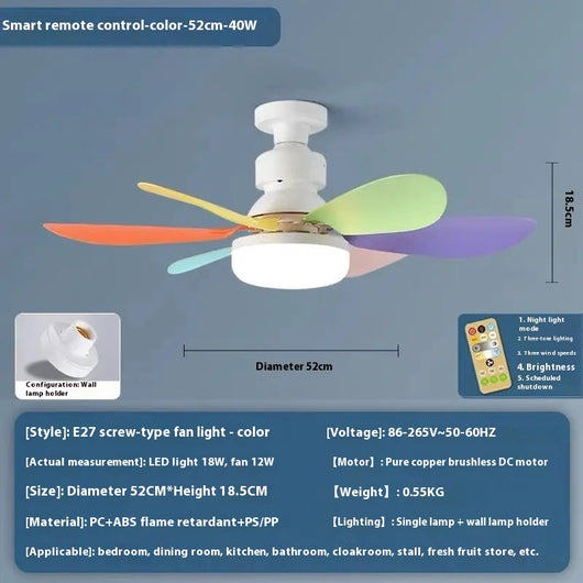 Ventilador de Techo con Luz LED Silencioso para Dormitorio y Sala - Image 12