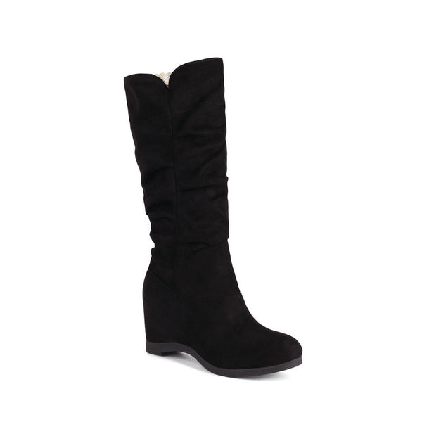 Botas Plataforma de Ante para Mujer - Estilo Alto y Versátil - Image 6