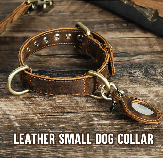 Collar Doble Cara de Cuero Genuino para Perro - Arnés Ajustable Antimotín - Image 6