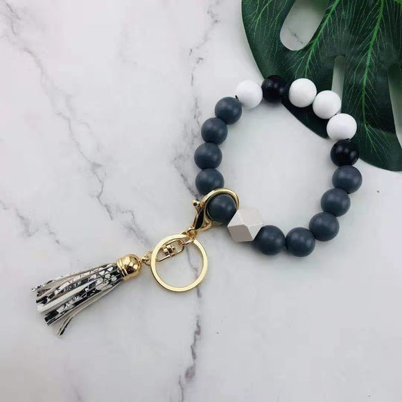 Pulsera Llavero Personalizado con Cuentas de Moda