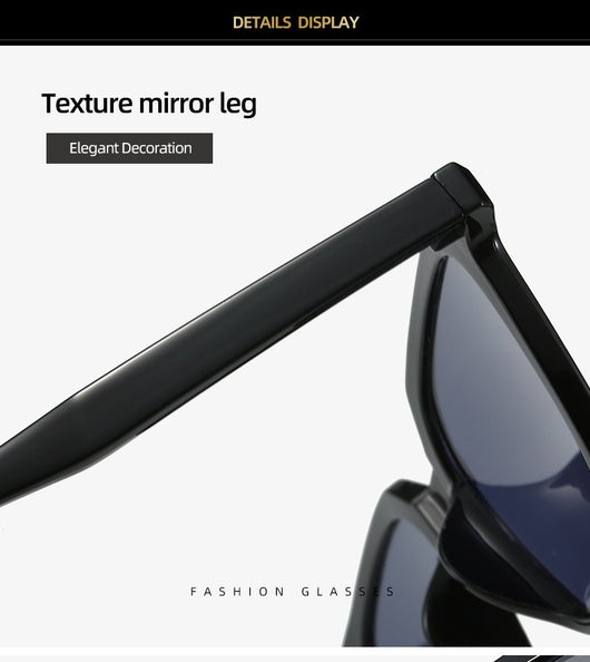 Large frame square sunglasses with a transparent champagne-colored frame and brown lenses. - Image 10