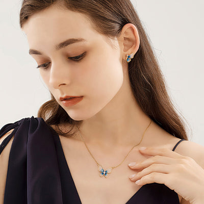 Collar Mariposa Azul para Mujer - Cadena de Clavícula Elegante - Image 11