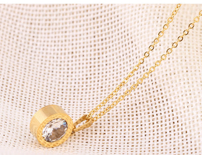 Collar de Titanio Acero con Diamante en 8 Colores - Image 8
