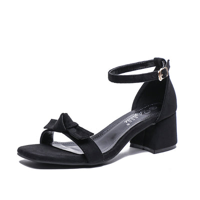 Zapatos Femeninos de Ante con Moño Elegante - Image 2