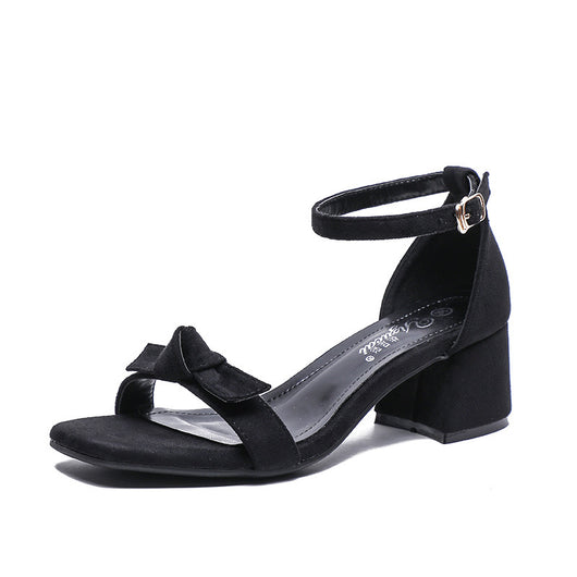 Zapatos Femeninos de Ante con Moño Elegante - Image 2