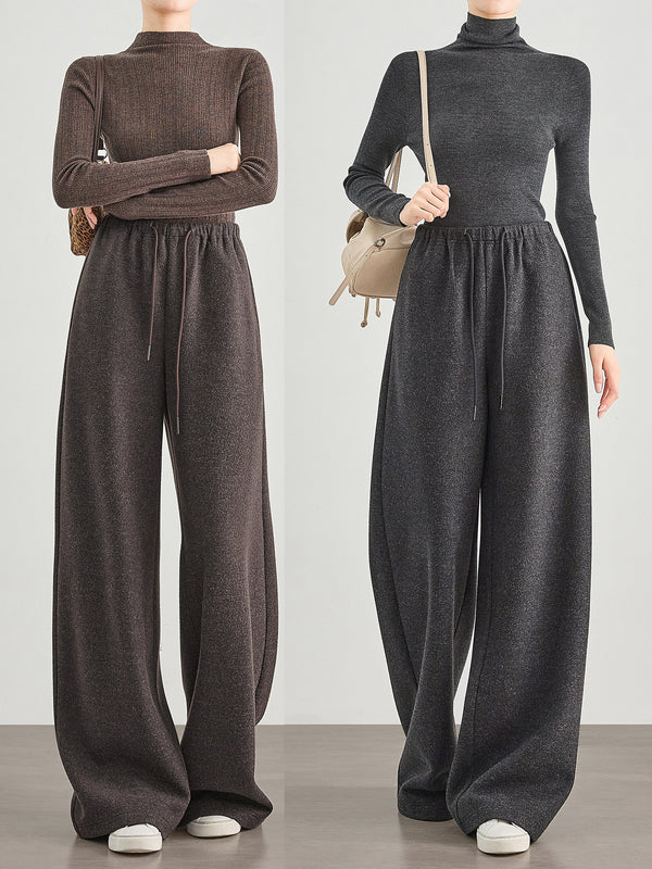 Pantalones de Jogger en Tweed Estampado - Mezcla de Lana Confortable