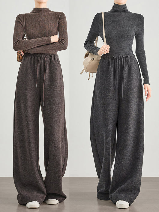 Pantalones de Jogger en Tweed Estampado - Mezcla de Lana Confortable - Image 2