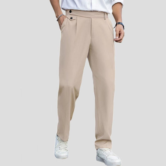 Pantalones Casuales Rectos para Hombre - Estilo Versátil