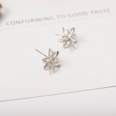 Aretes de Flor con Perlas Hipoalergénicos Blanco Fungus - Image 5