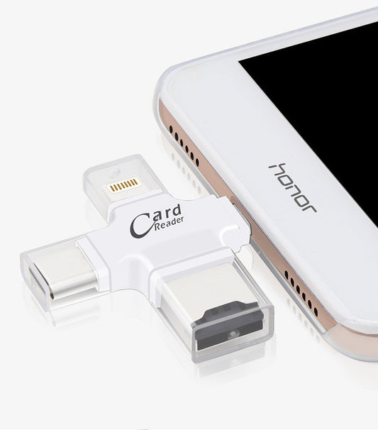 Lector Multifunción 4 en 1 para Tarjetas de Teléfono Móvil