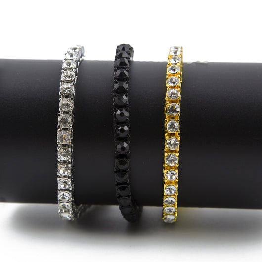 Pulsera Iced Out Dorada para Hombre - Joyería Hip Hop Urbana