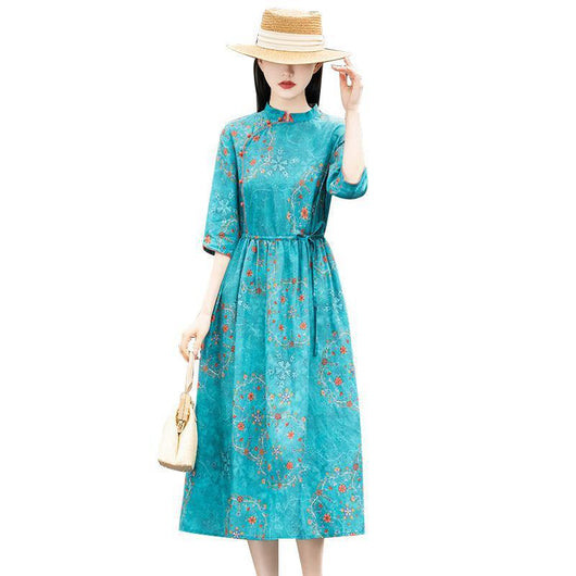 Vestido de Ramio Floral Personalizado para Mujer - Diseño Elegante y Minimalista - Image 5