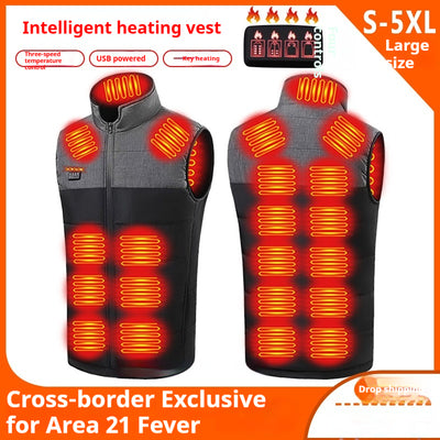 Chaleco Térmico Inteligente con 4 Zonas de Calor Independientes - Cuello V - Image 6