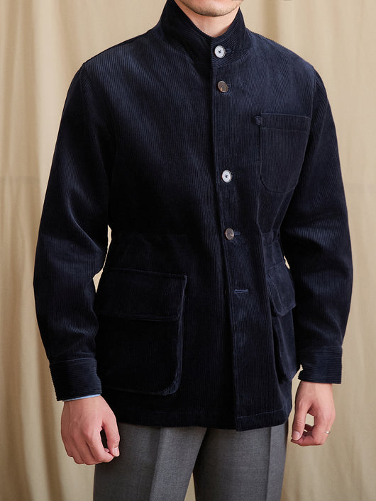 Chaqueta Polo Retro de Pana para Hombre - Cálida y Elegante - Image 12