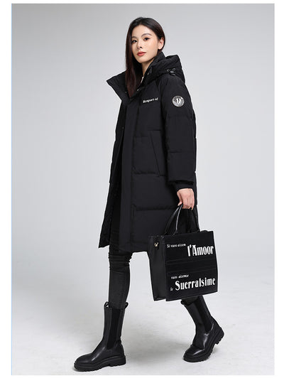 Chaqueta Acolchada Larga para Mujer Talla Grande Suelta y Cálida - Image 24