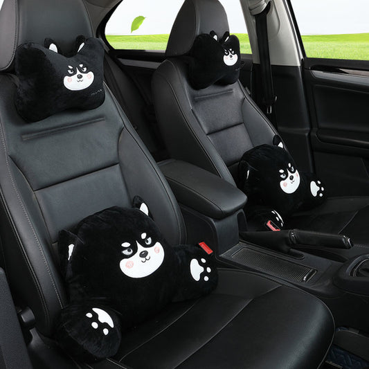Juego de Almohada Lumbar y Reposacabezas para Auto con Diseño Infantil