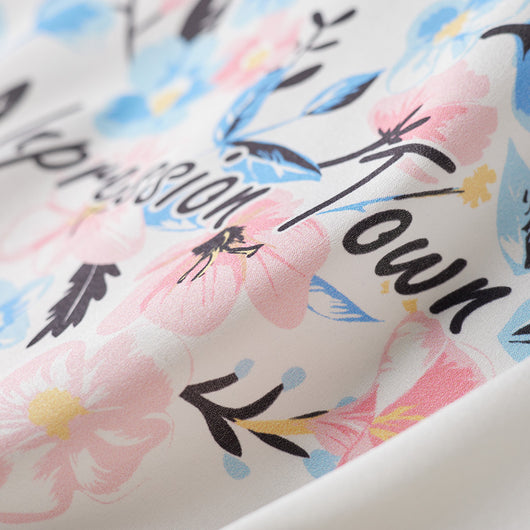 Blusa de Seda para Mujer con Estampado Mariposa - Satén Pesado - Image 4