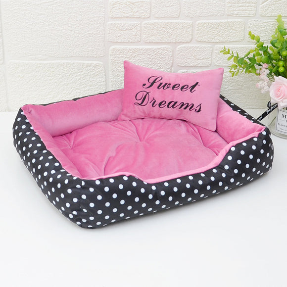 Cama Estampada de Cuatro Estaciones para Perros Pequeños