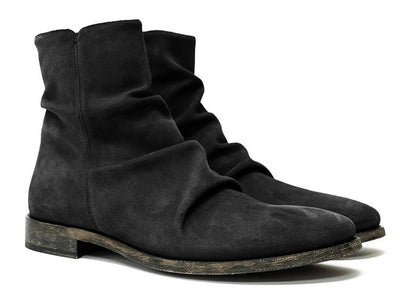 Botas Cortas Estilo Británico con Pliegues para Hombre - Image 9