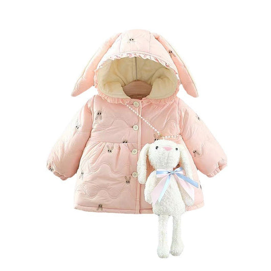 Abrigo Acolchado de Algodón Grueso para Niñas - Chaqueta de Invierno Estilo Occidental - Image 5