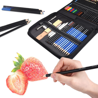 Set de 72 Lápices de Colores Profesionales con Carboncillos y Pinceles para Dibujo Artístico - Image 6