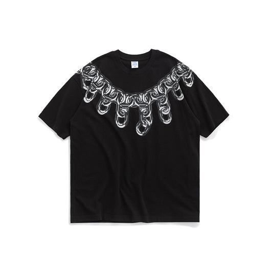 Playera Hombre Manga Corta Cadena Metálica Negra Personalizada - Image 4