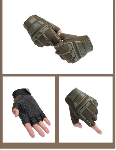 Guantes Tácticos SEAL Free Soldier Medio Dedo Agarre Antideslizante - Image 14