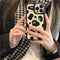 Funda de Felpa Bordada con Adorables Briquetas para Teléfono