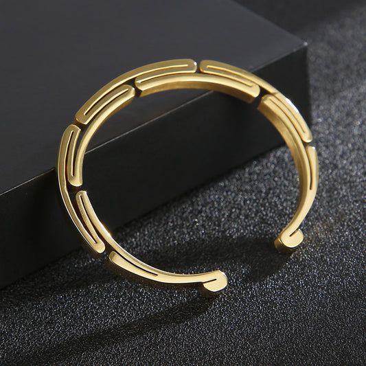 Pulsera de Acero Inoxidable para Hombre - Diseño Minimalista Japonés y Coreano